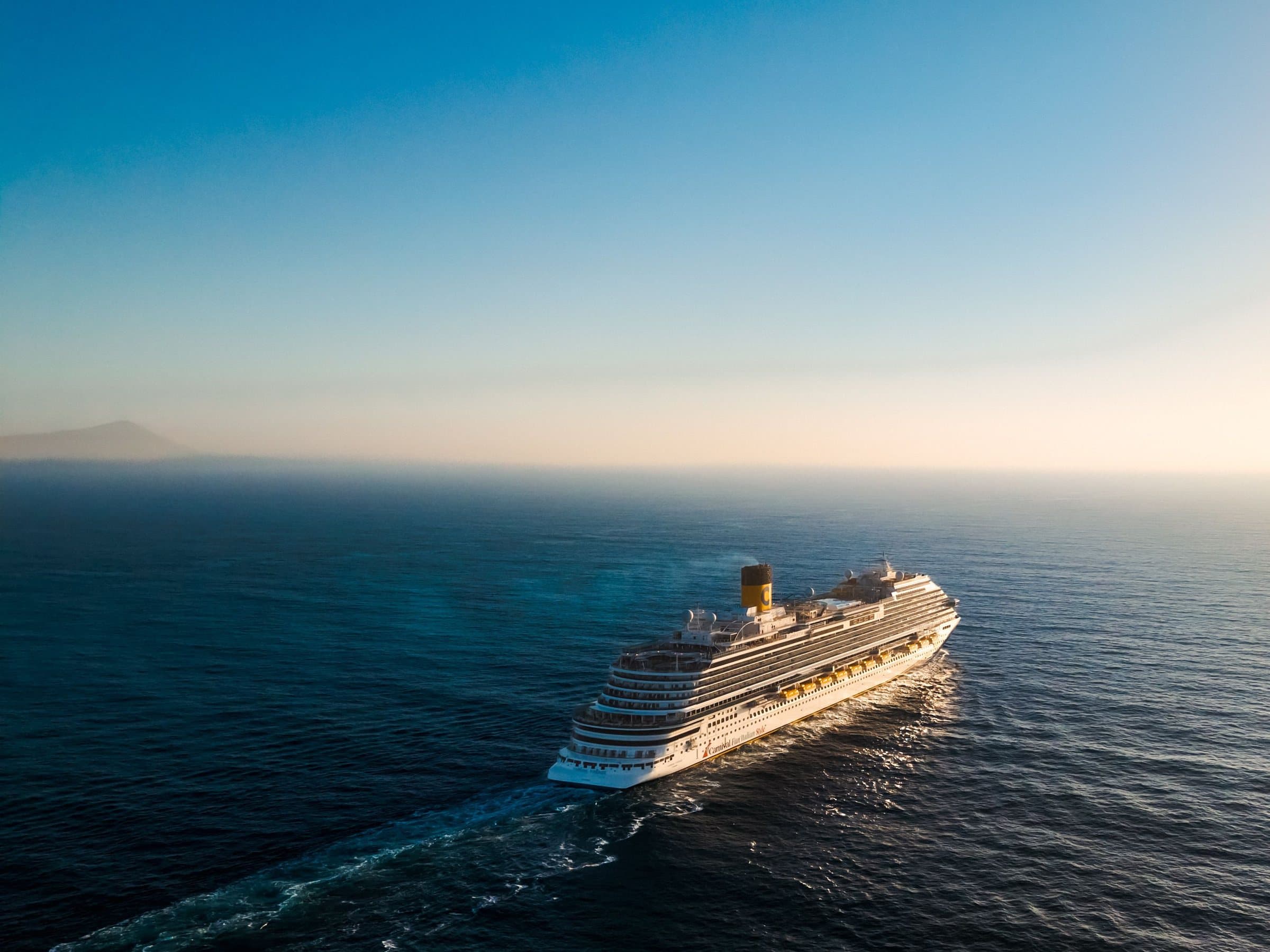 Cruise ship at sea