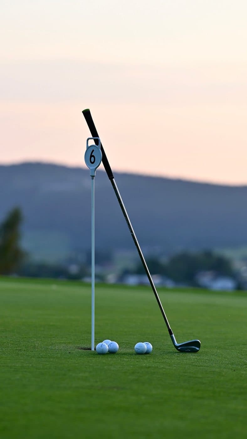 Golf club on a resort course
